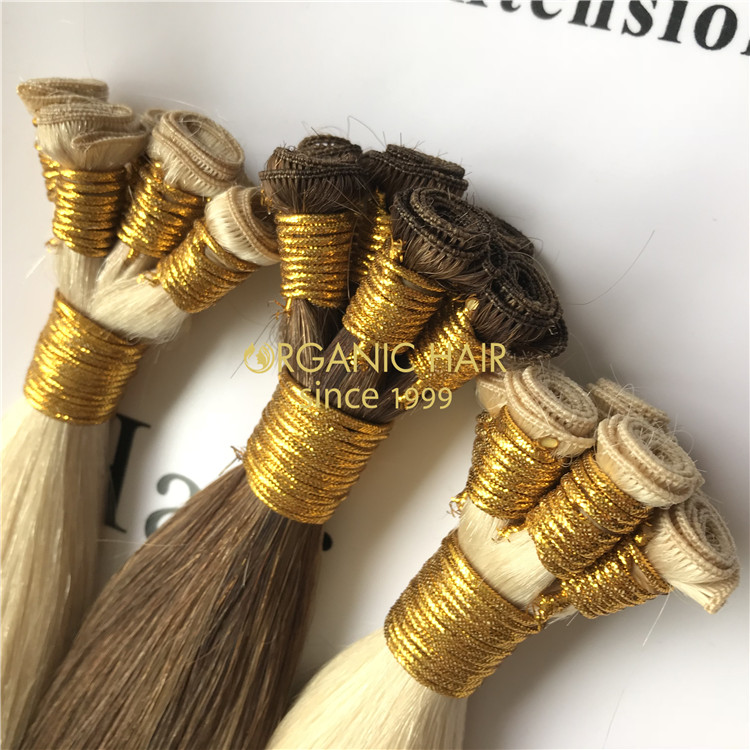 Human remy hair best hand tied weft X62